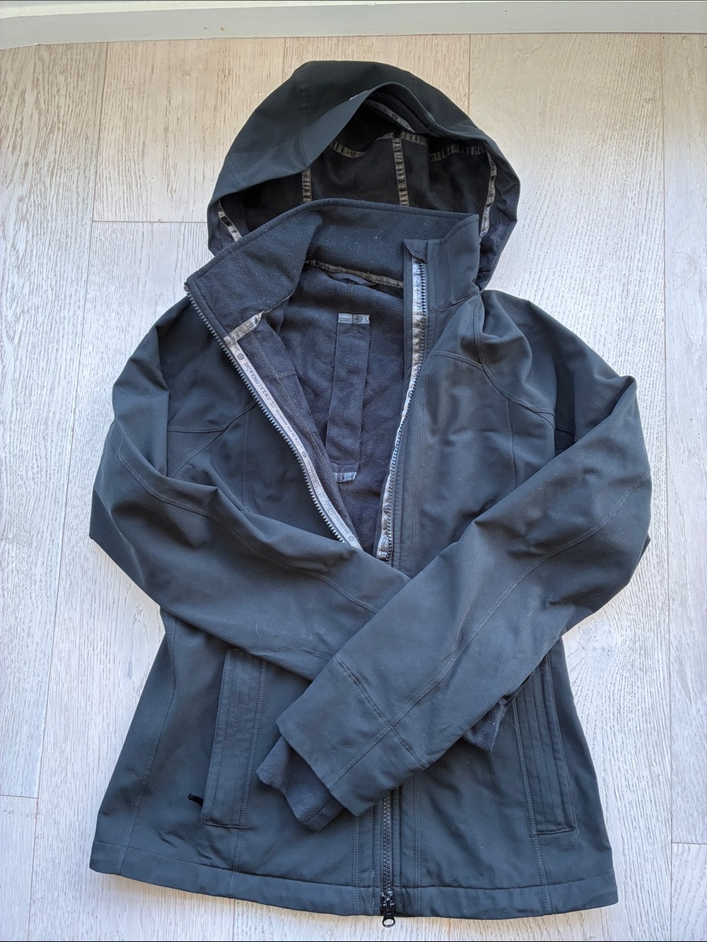 lululemon athletica Black Fleece-Lined Zip Jacket